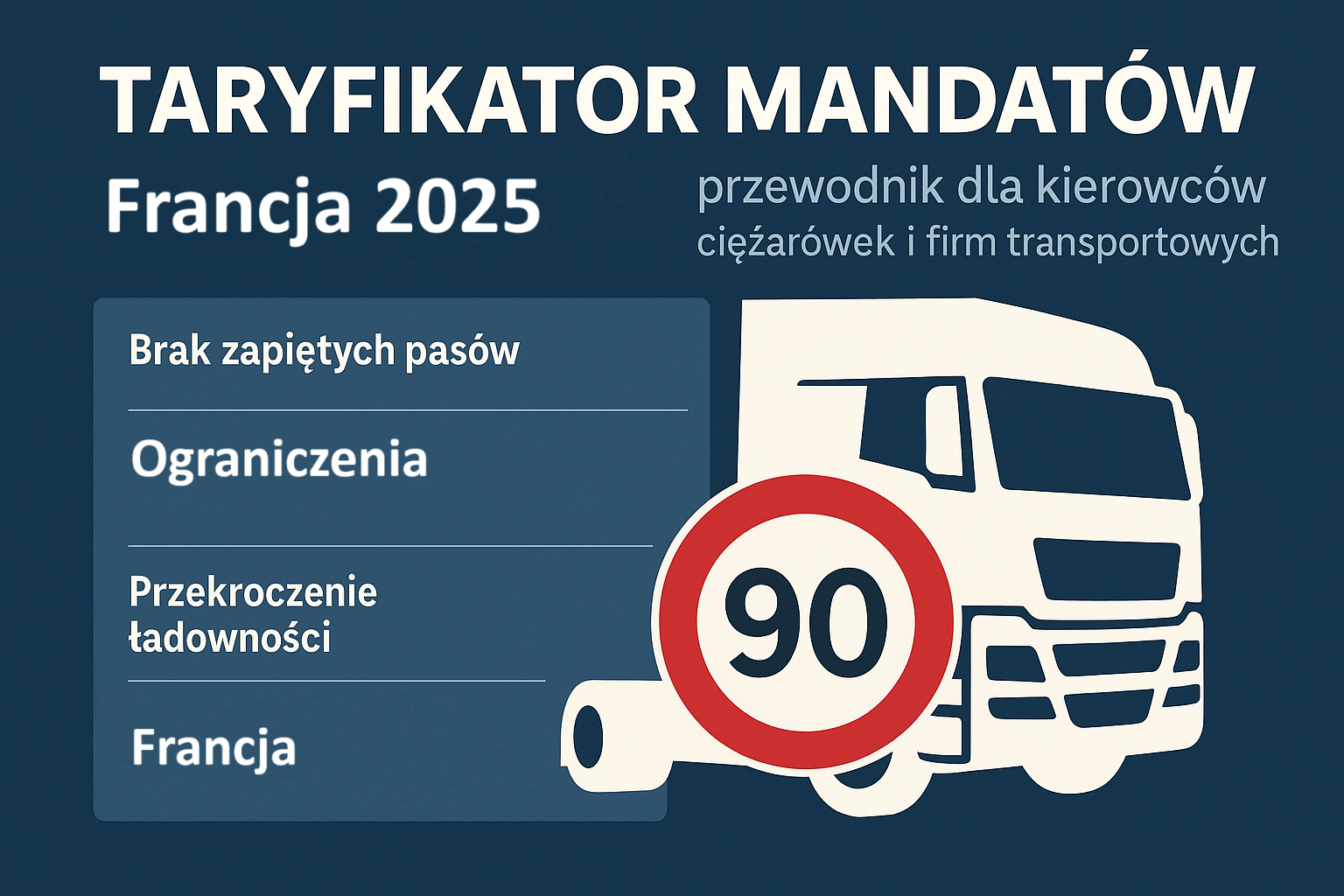 Taryfikator mandatów Francja 2025