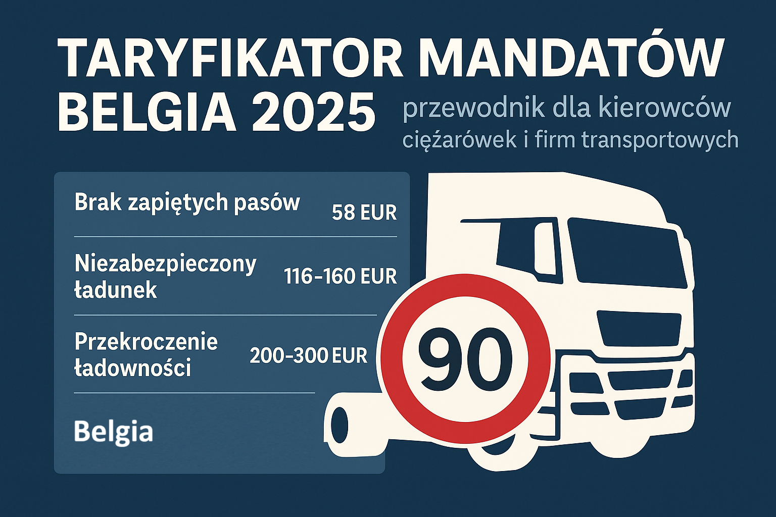 Taryfikator mandatów Belgia 2025