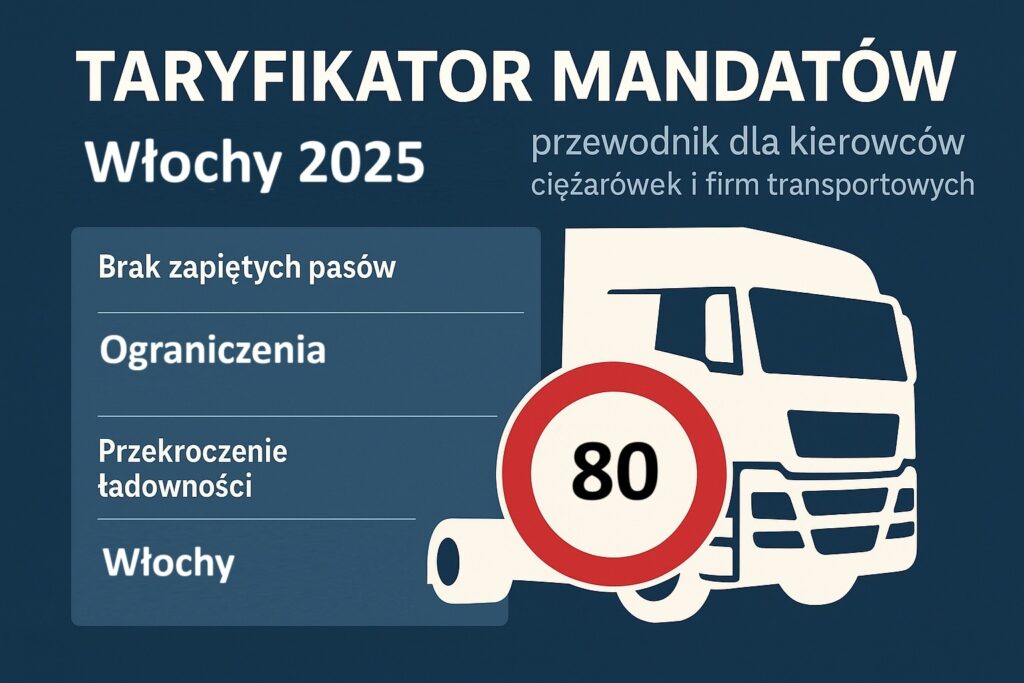 Taryfikator mandatów Włochy 2025