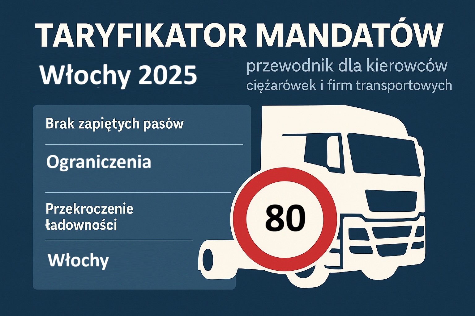 Taryfikator mandatów Włochy 2025