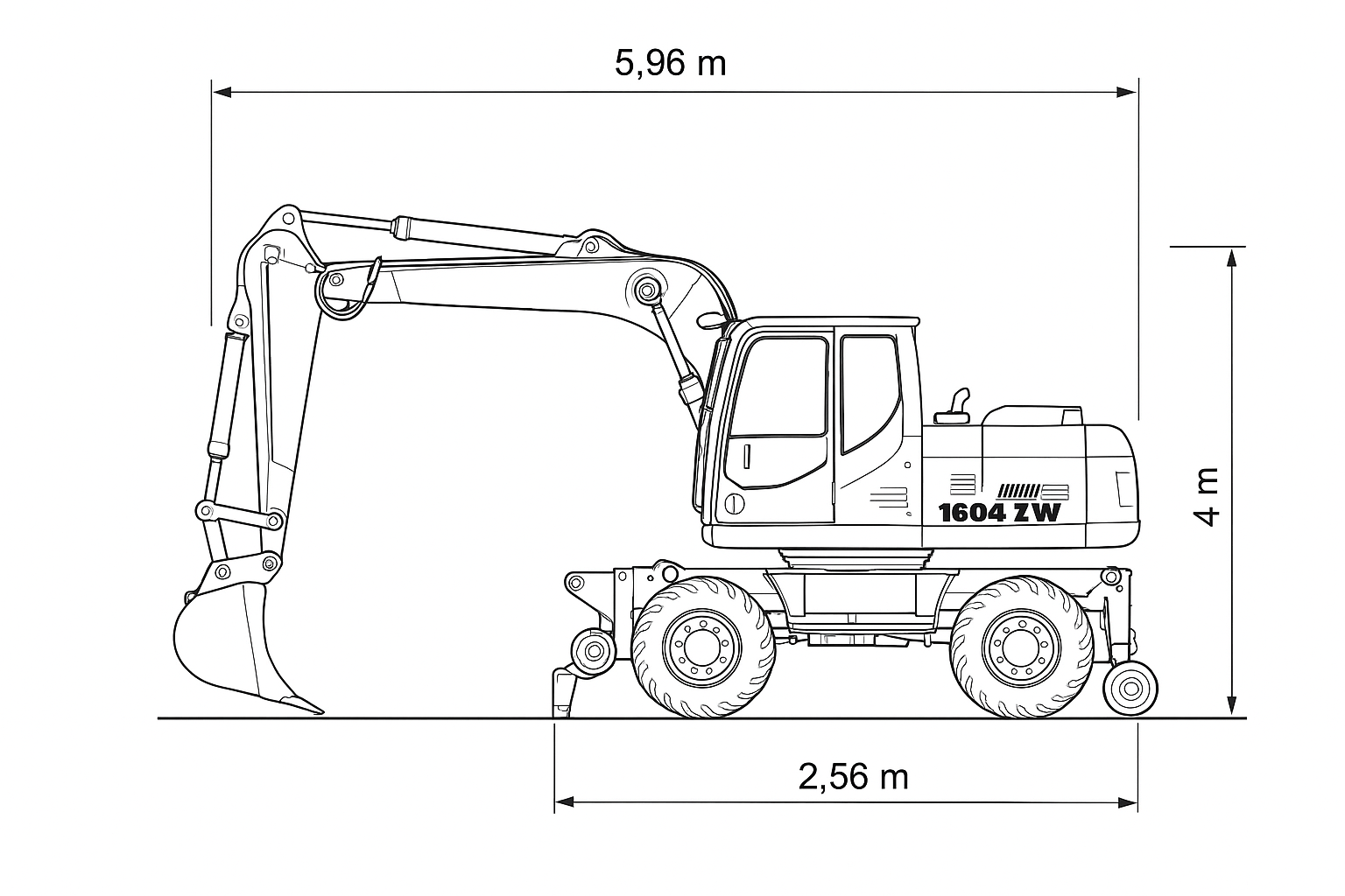 Specyfikacja transportowa Koparka Atlas 1604 ZW