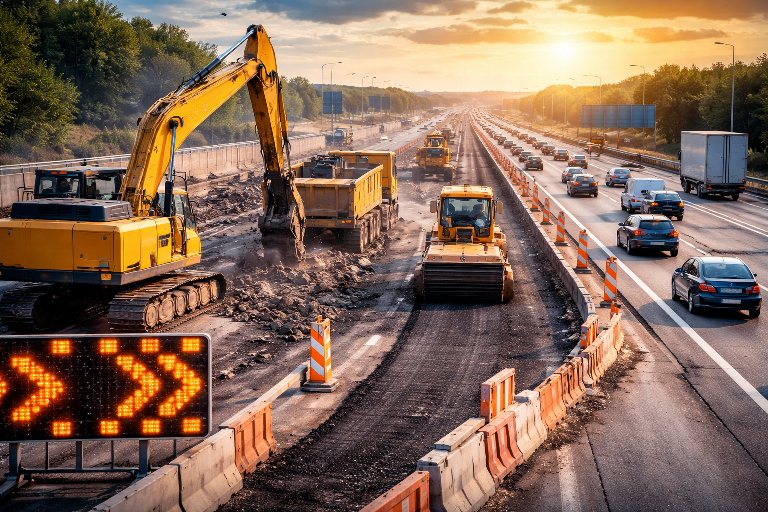Kiedy rusza remont A2 - Transport ciężarowy - Rozbudowa autostrady A2